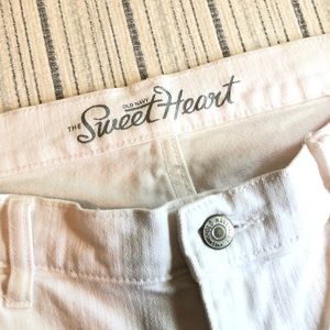 Old Navy White Stretch Jeans, Sweetheart Jeans